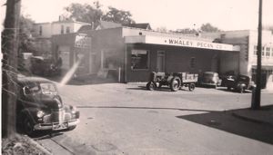 Old picture of the original Whaley Pecan Company building